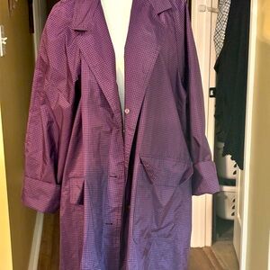 Vintage London Fog Trench Coat Purple and Black